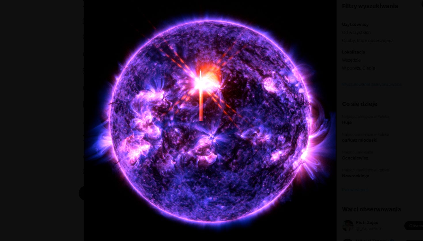 Potężny rozbłysk klasy X4.2 na Słońce. Zakłócenia nad Afryką i Europą