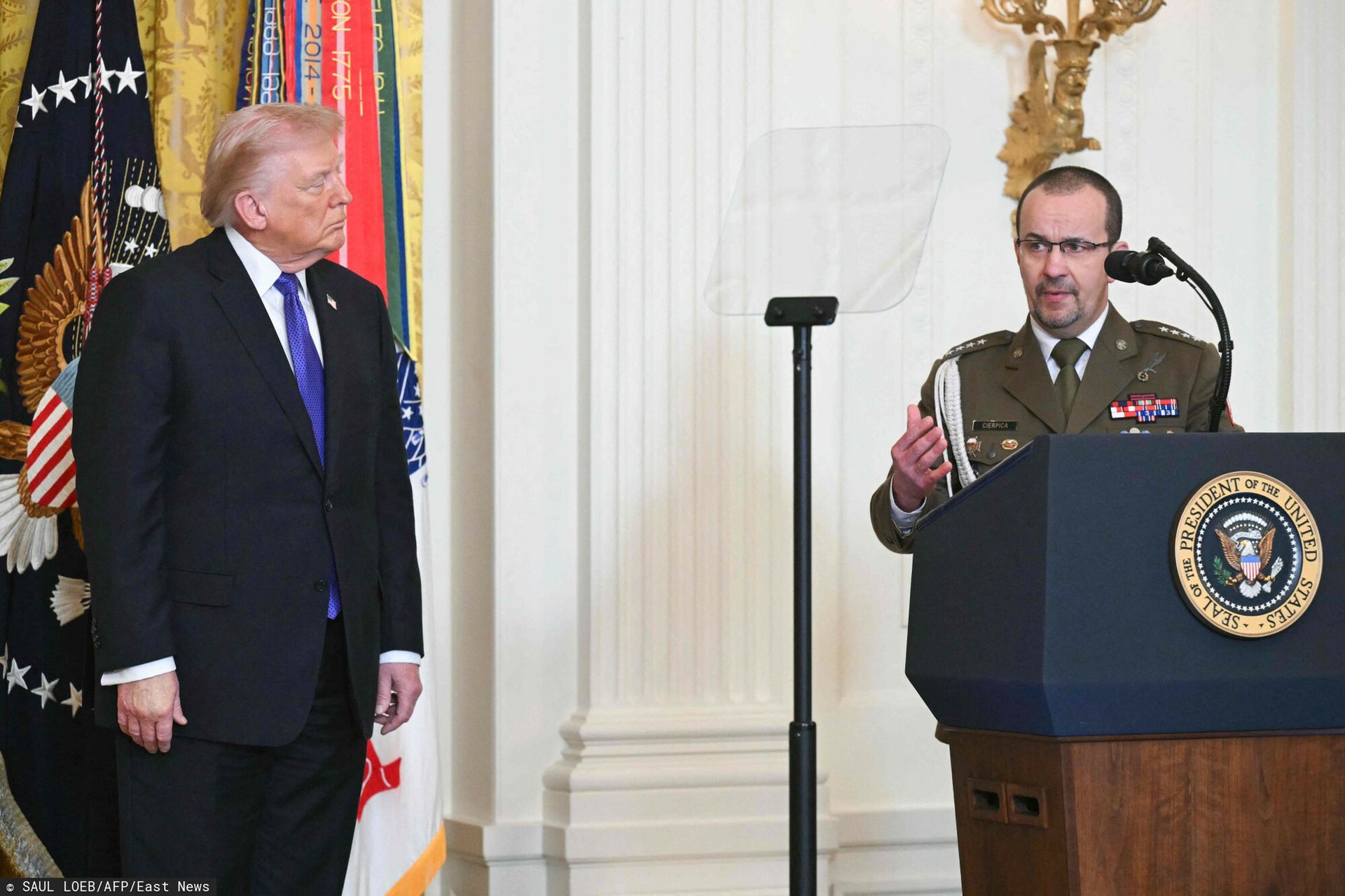 Trump wyróżnił polskiego żołnierza. Zaprosił go do wypowiedzi