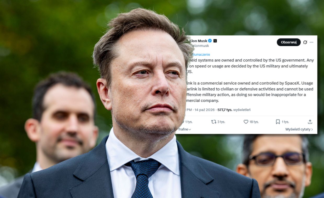 Starlink w Ukrainie. Musk wskazał, kto decyduje ws. systemu StarShield