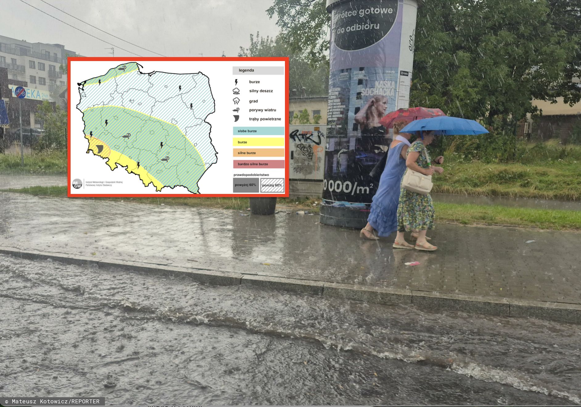 Ochłodzenie w całej Polsce. Niebezpieczne burze w Sudetach w środę