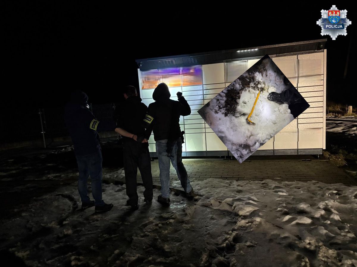 Z łomem do paczkomatu. Rabuś zatrzymany