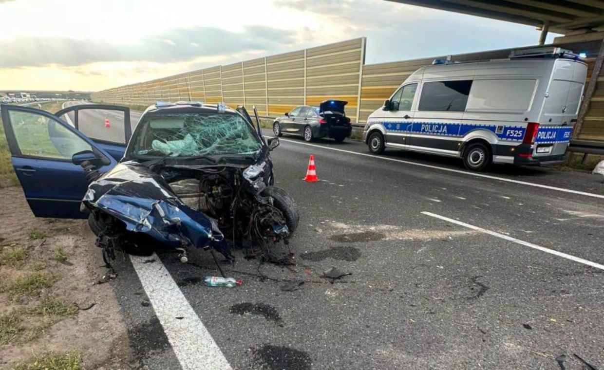 Wypadek na A2. Są ranni