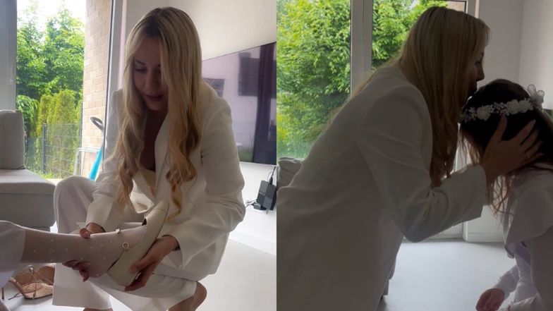 Marianna Schreiber relacjonuje poranne przygotowania do komunii córki i ogłasza: "To nie impreza czy ślub. Nie ma tu miejsca na blichtr"