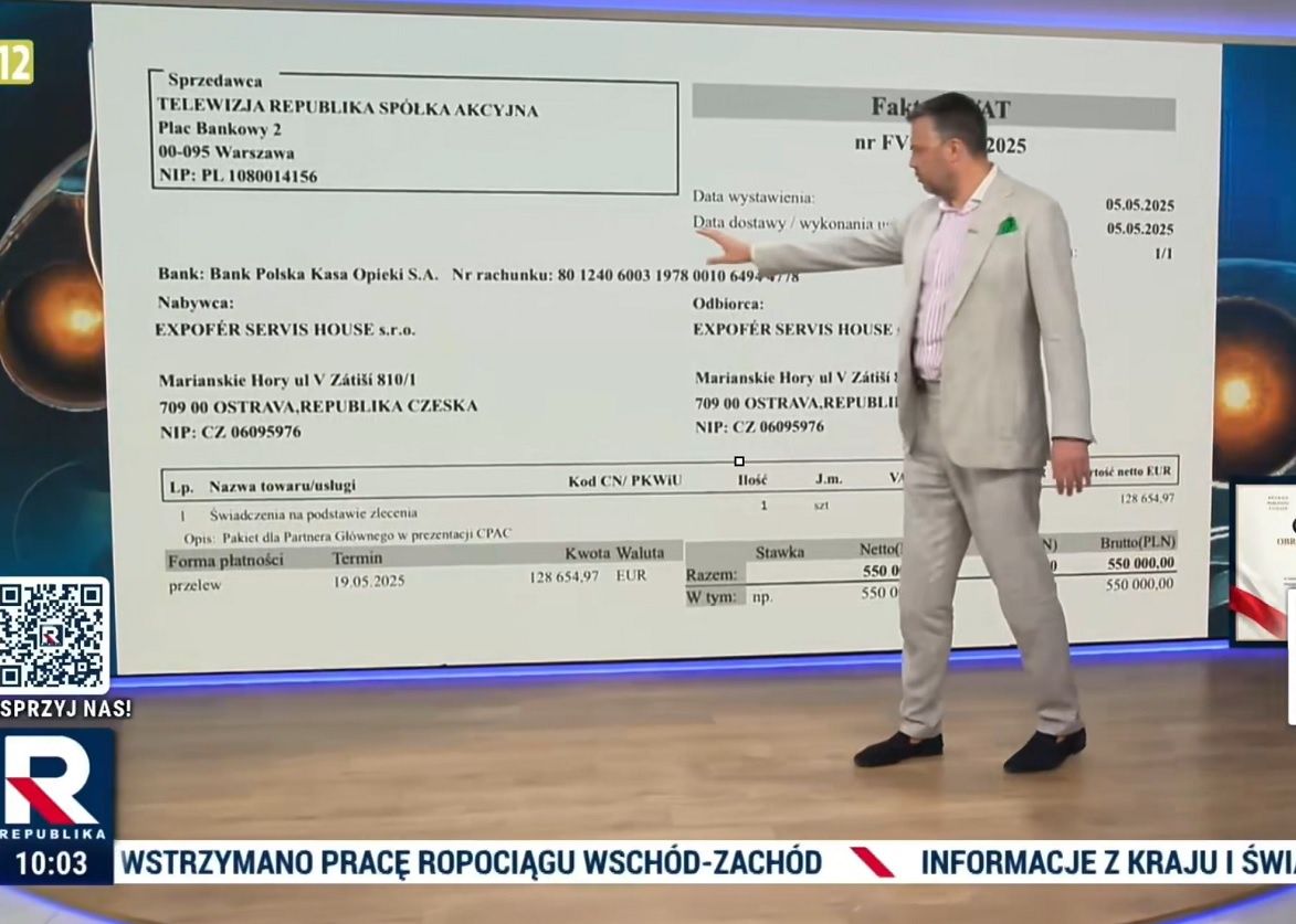 Republika kontra dziennikarz TVP Info. Tyle zarobiła na konferencji od spółki Zondacrypto