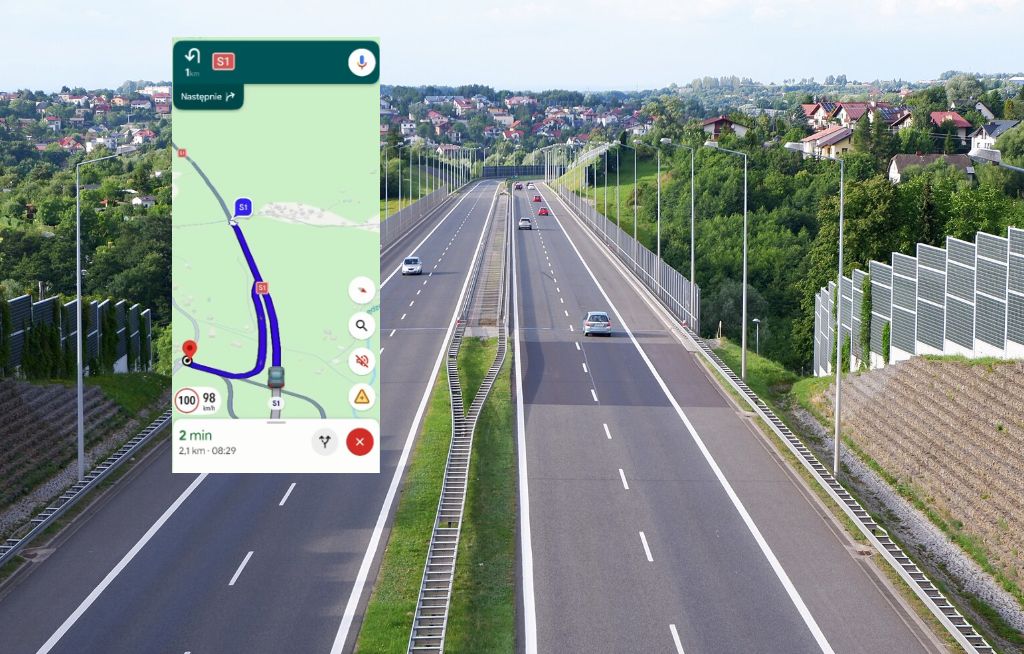 Błąd w Mapach Google. Kierowcy zawracają przed tunelem na S1