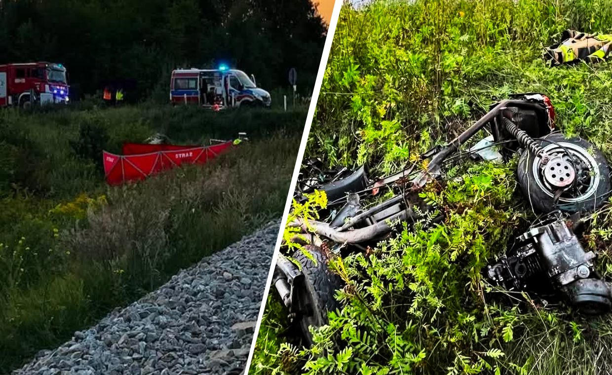 Zderzyli się z pociągiem, nie żyje 14-latek. Jechali bez kasków