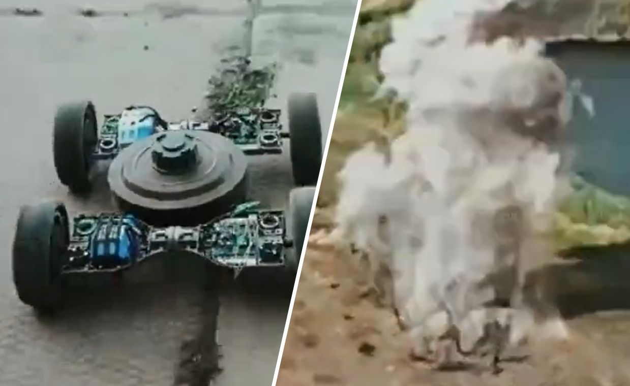 Specyficzna konstrukcja Rosjan. Mają tworzyć drony z hoverboardów