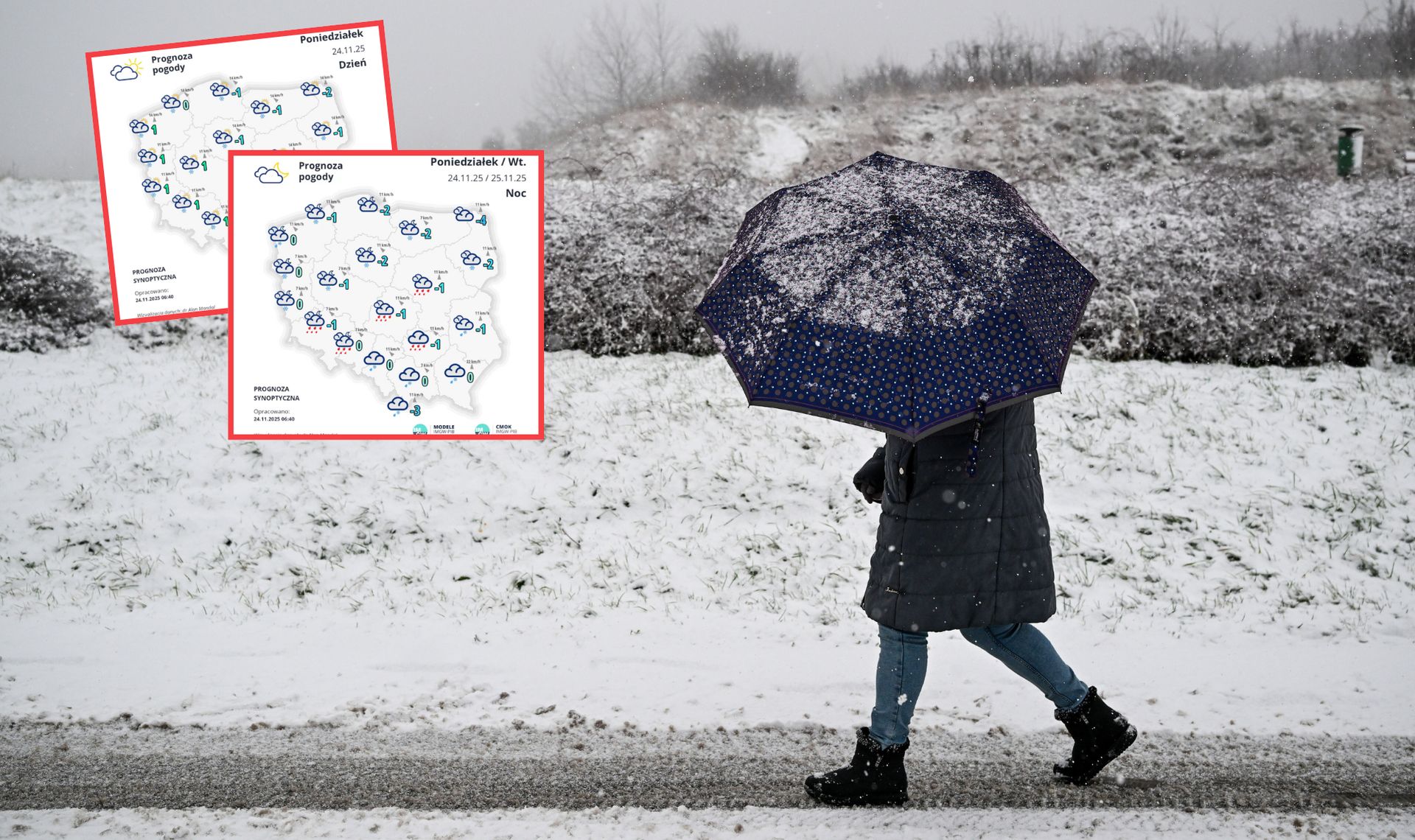 Zimny początek tygodnia. W prognozach też gołoledź i silny wiatr