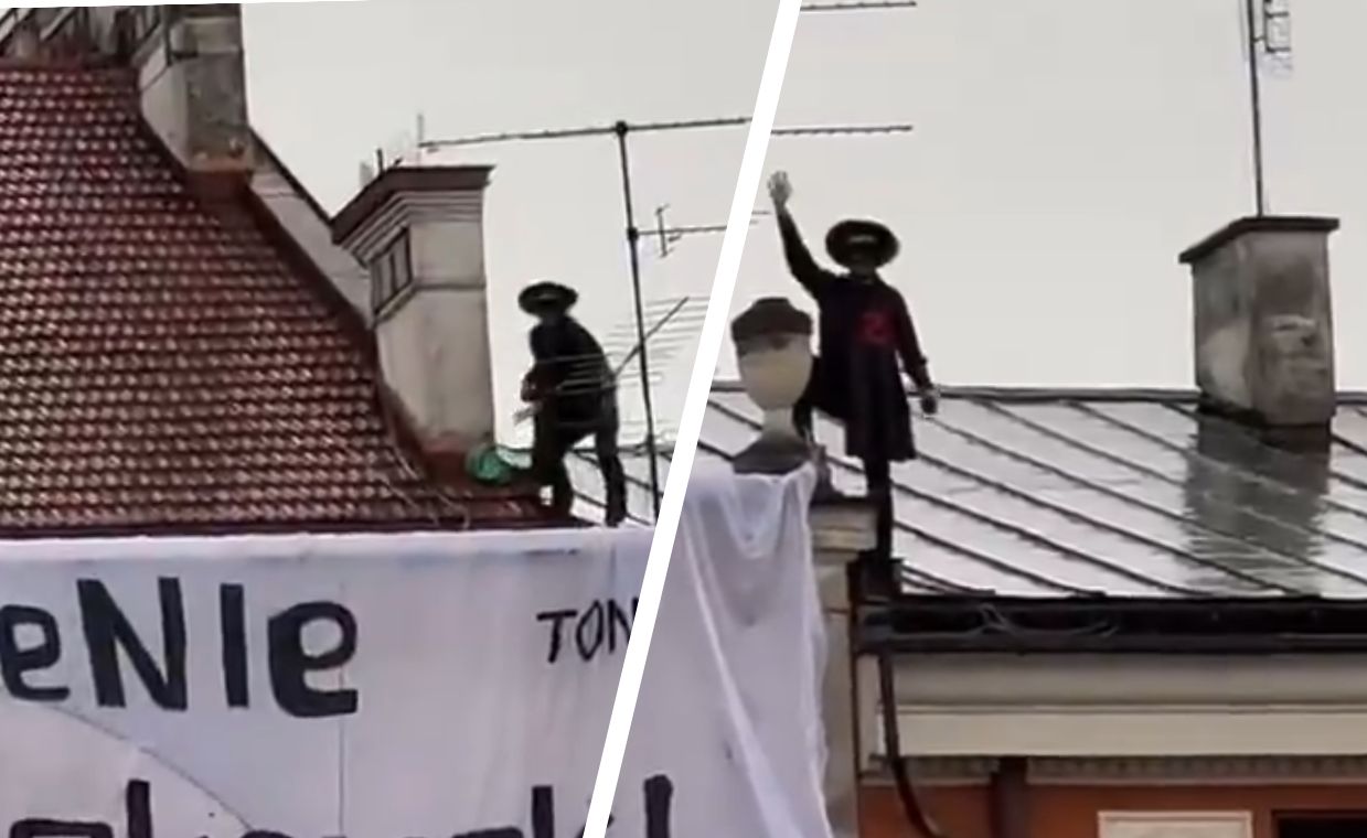 Incydent na wiecu Gospodarza. Zorro na dachu