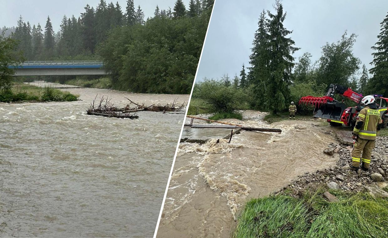 Woda odcięła drogę do domków letniskowych. Są w nich turyści