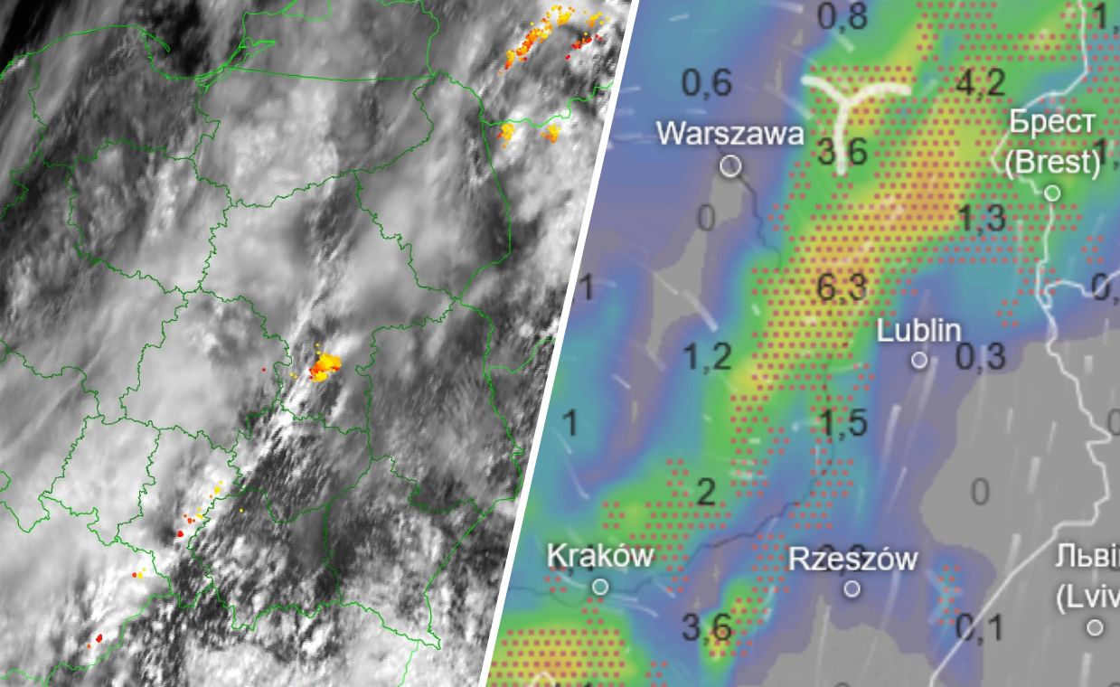Ulewy i burze dotarły do Polski. Będzie coraz gorzej