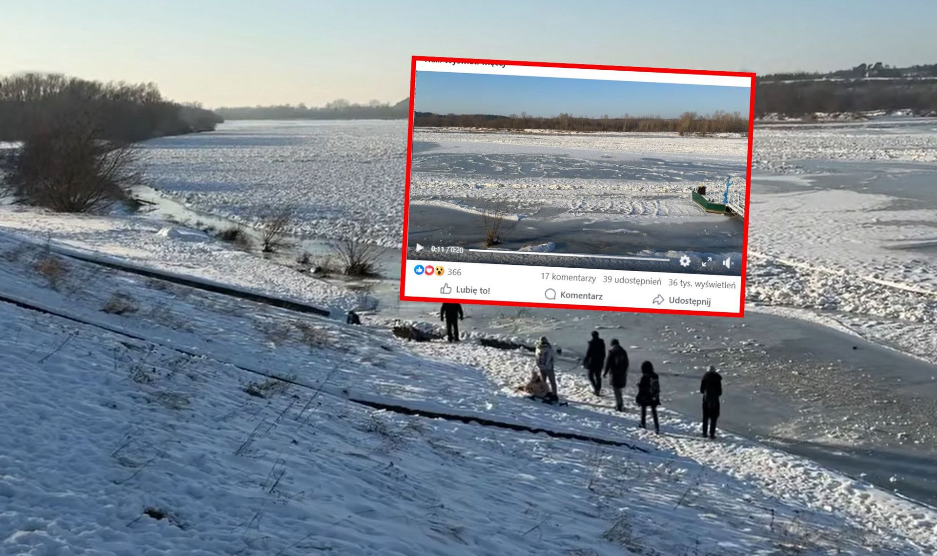 Zdjęcie Wisły wywołało sensację. "Pierwszy raz od 14 lat"