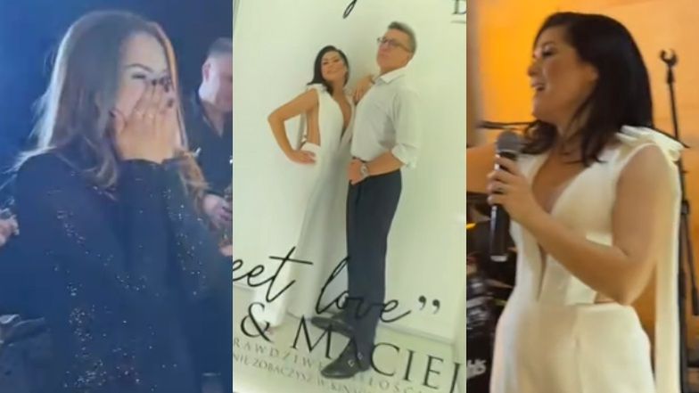 Myśleliście, iż to koniec ślubnych stylizacji? Katarzyna Cichopek w CZWARTEJ KREACJI odśpiewuje "sto lat" wokalistce na swoim weselu (WIDEO)