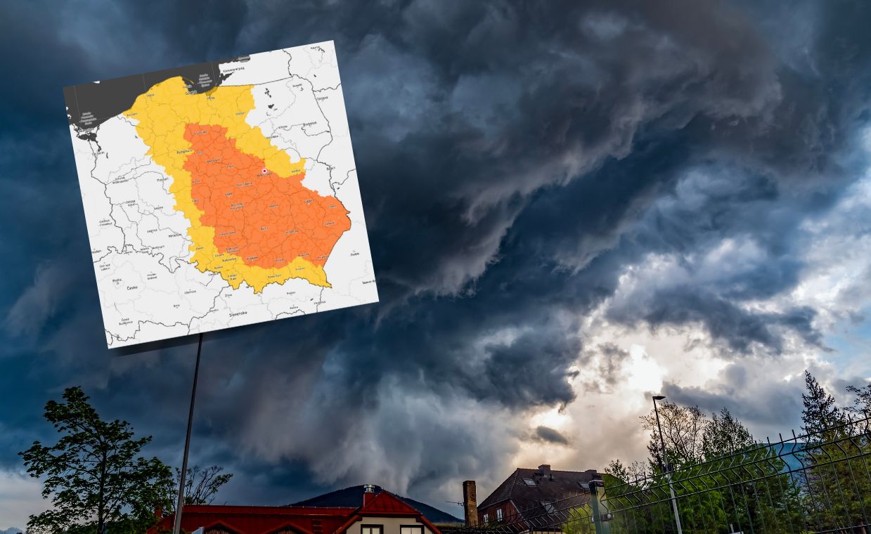 RCB i IMGW ostrzega. Trąby powietrzne i silne burze nad Polską