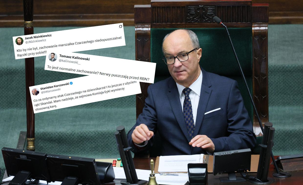 Towarzysz objął reportera Republiki. Lawina komentarzy w sieci