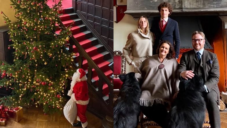 Wigilia w zamku Jana Lubomirskiego-Lanckorońskiego: wpadli święty Mikołaj i DOROSŁE dzieci księcia (ZDJĘCIA)