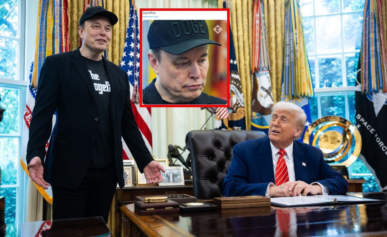 Elon Musk pożegnał się z Białym Domem. Pojawił się z podbitym okiem