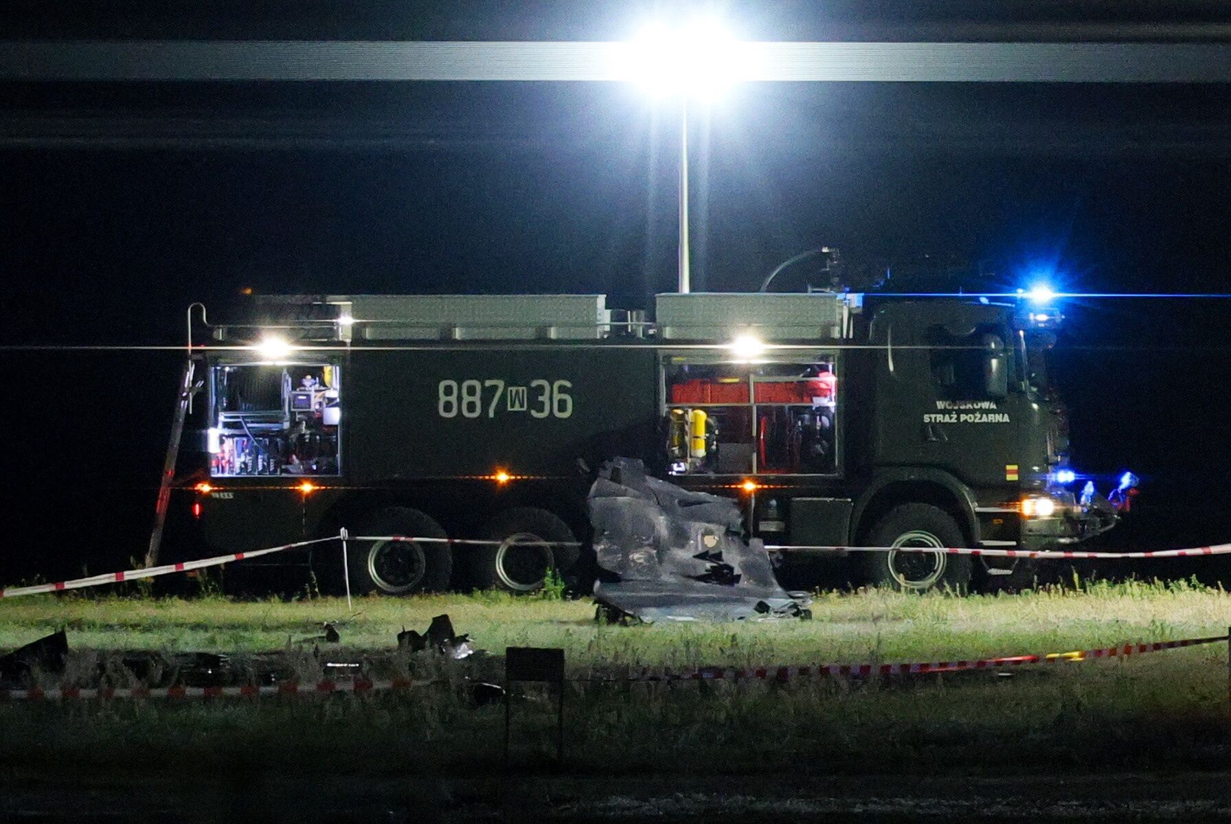 "Wielki grzyb, ogień". Świadkowie relacjonują katastrofę F-16