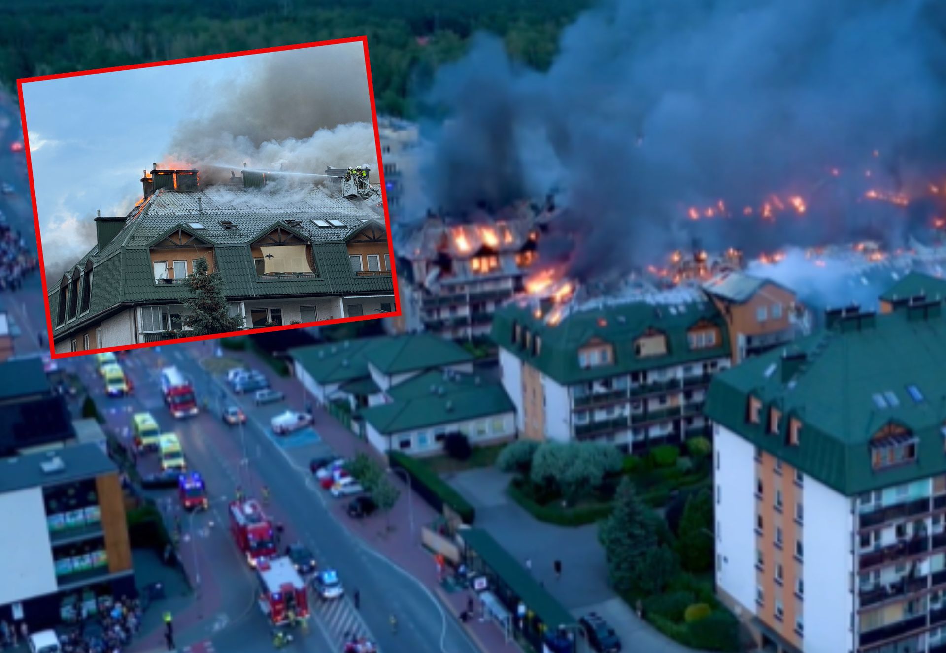 MSWiA: do Ząbek ściągane jednostki straży z sąsiednich powiatów