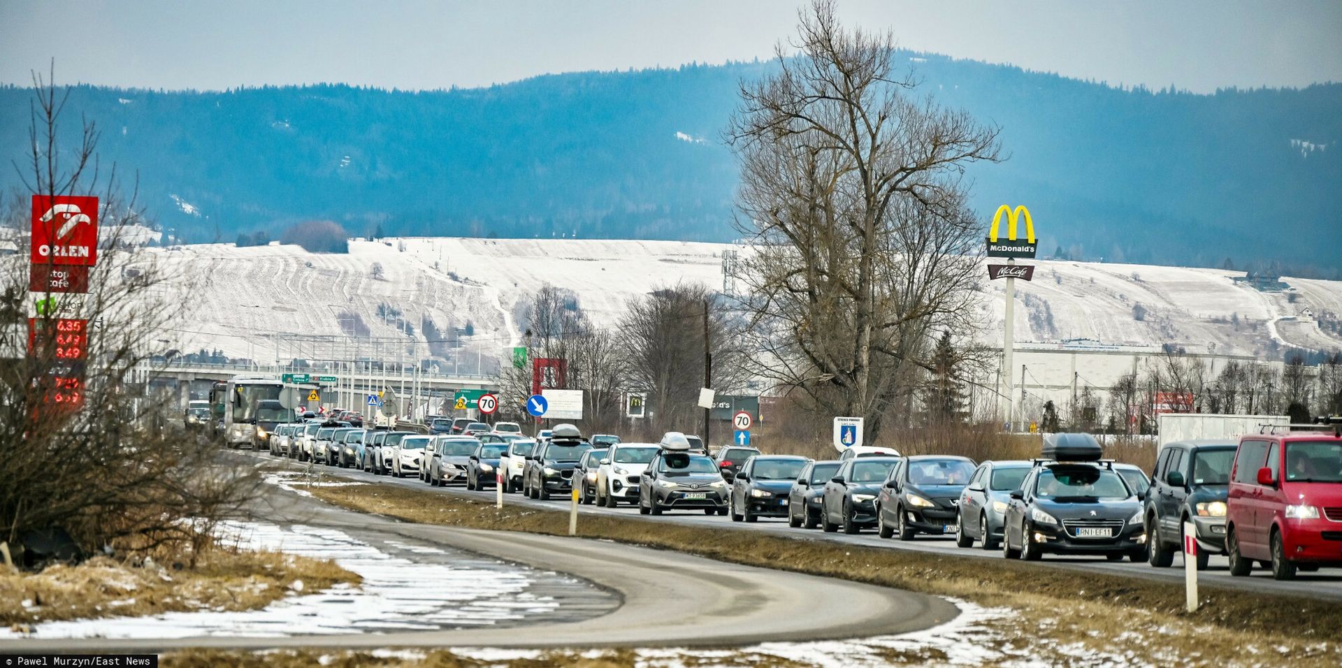Wracają z Sylwestra. Potężne korki na Zakopiance