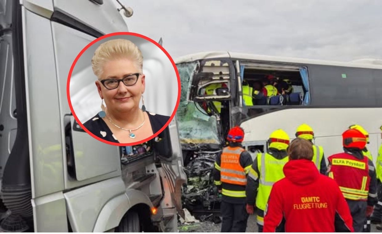 "Na czołówkę". Brała udział w wypadku w Austrii, zabrała głos