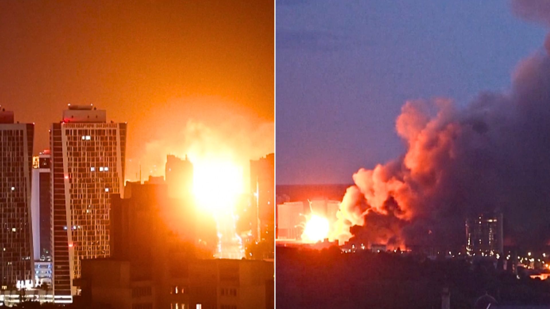 Pierwszy taki atak Rosji. Nagrania z Kijowa i Odessy