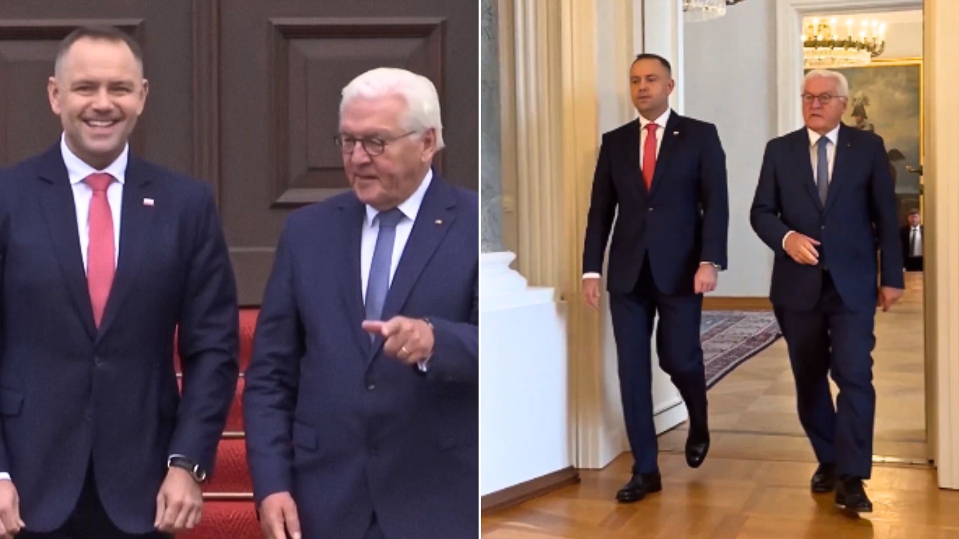 Nawrocki przywitany w Berlinie. Nagranie ze spotkania prezydentów