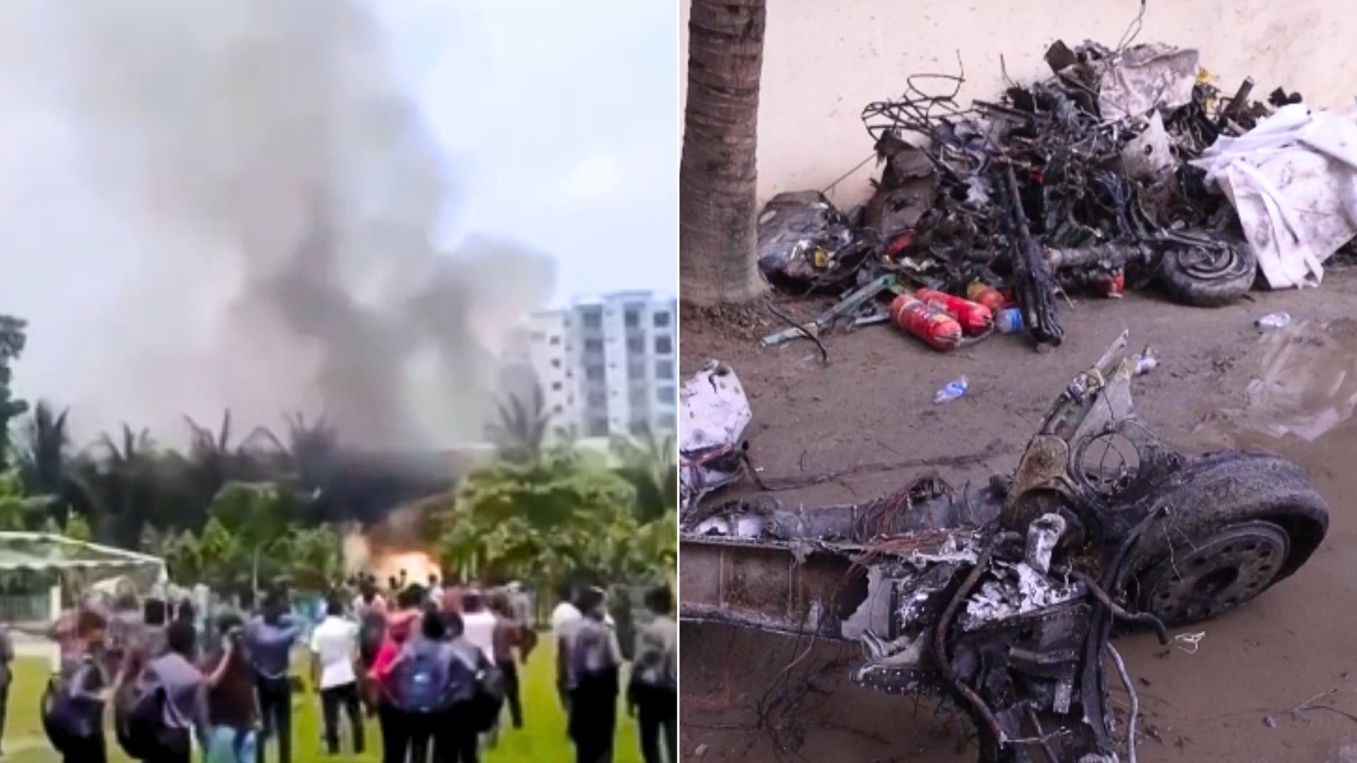 Odrzutowiec spadł na szkołę. Nagrania zaraz po katastrofie