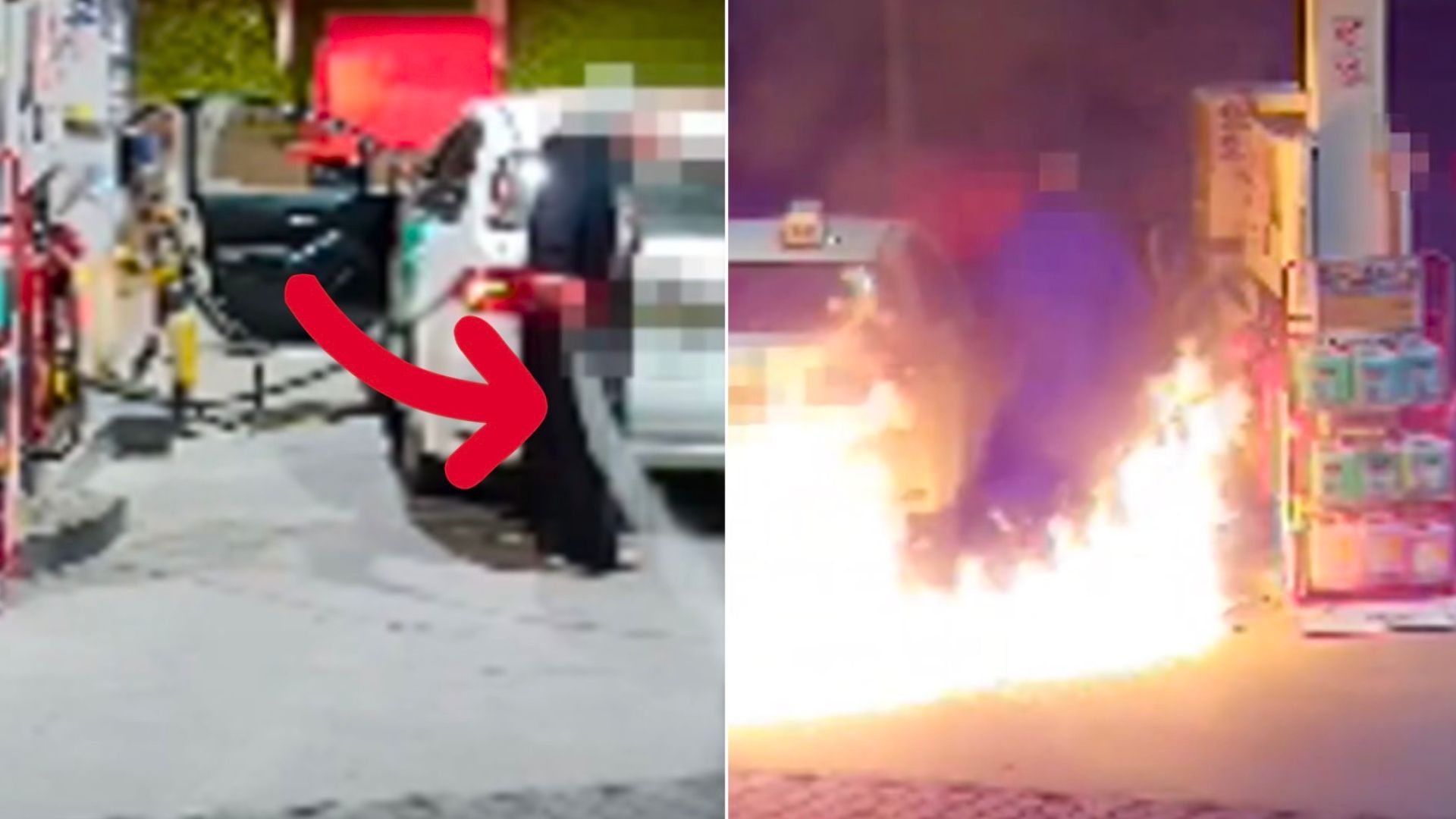 Podpalił stację paliw. Nagranie z Wrocławia