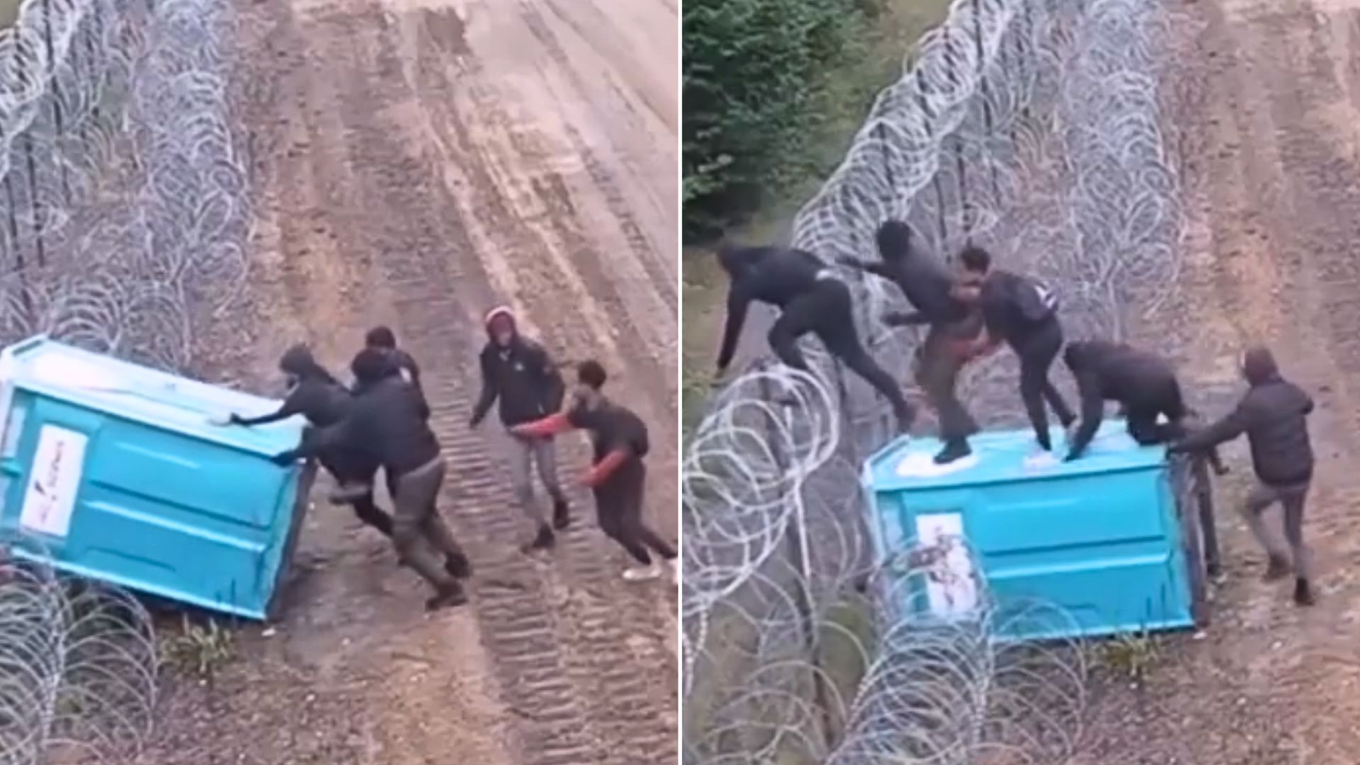 Kuriozalna próba przekroczenia granicy. Nielegalni migranci nagrani