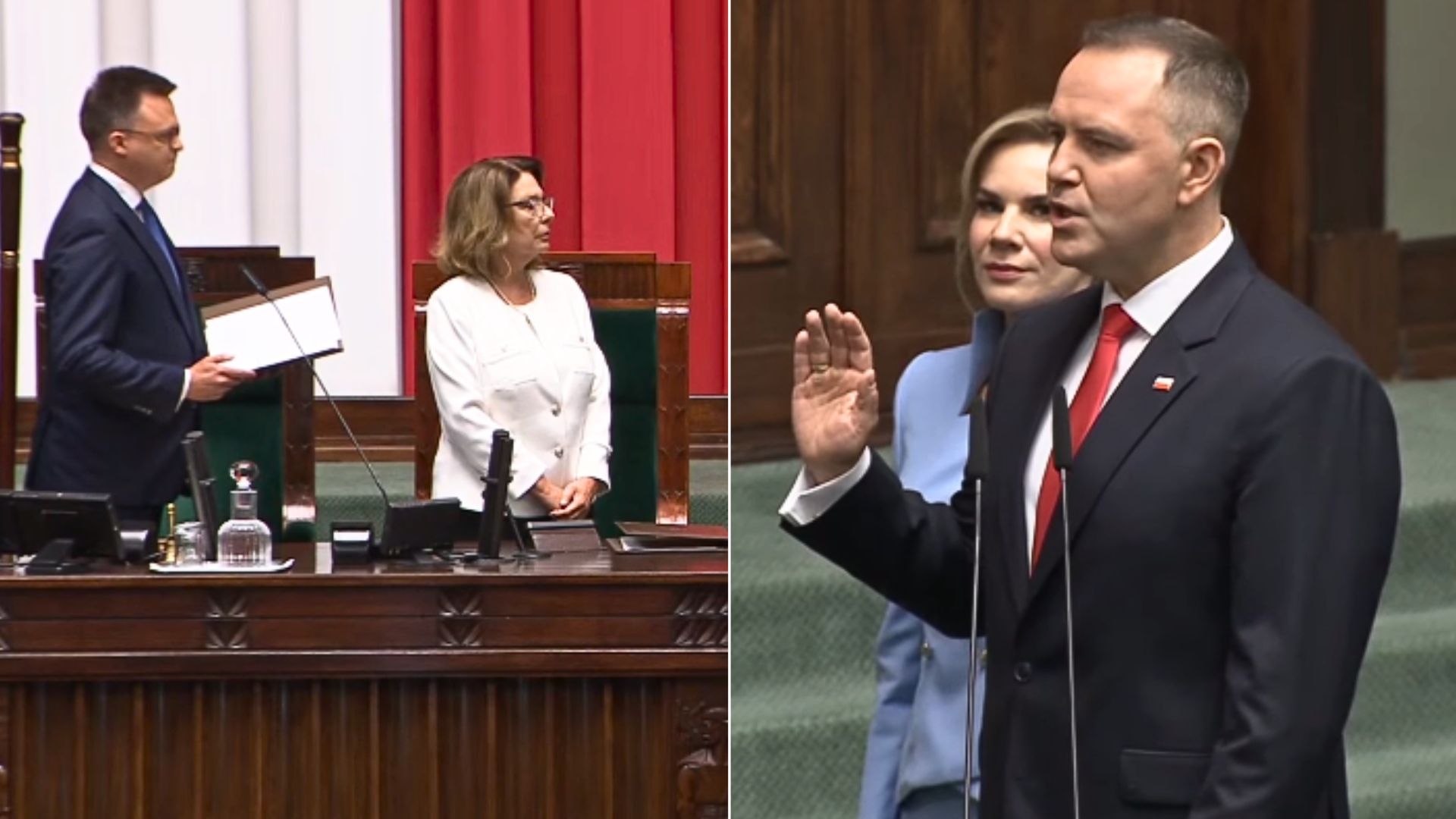 Przysięga Karola Nawrockiego. Nagranie z Sejmu