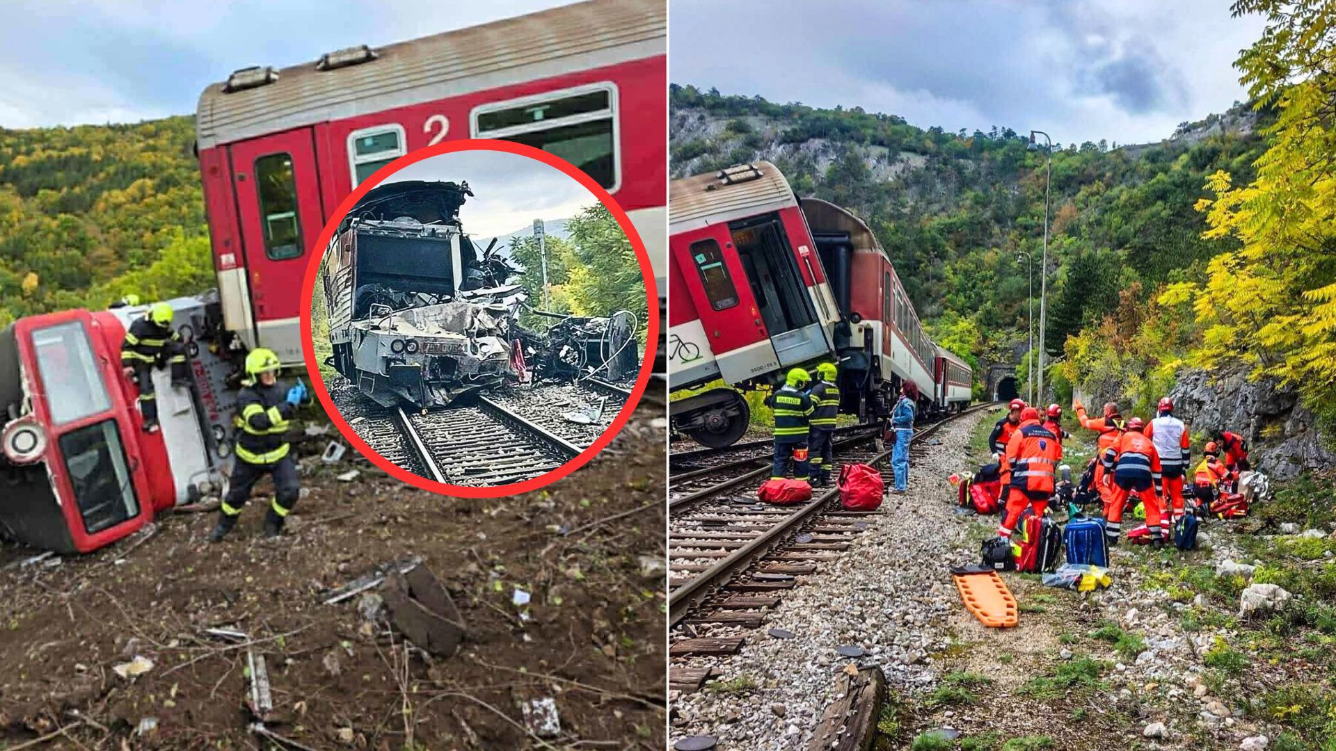 Dramat na Słowacji. Nagranie z miejsca katastrofy kolejowej