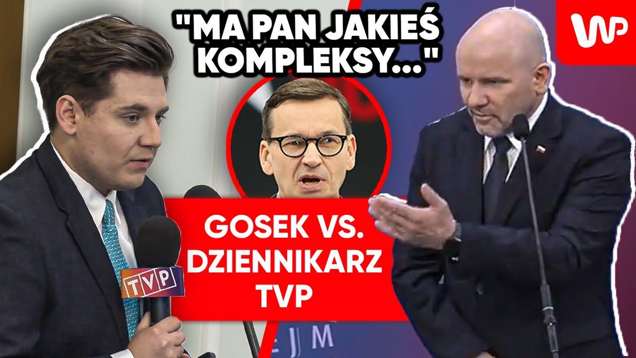 Sceny na konferencji PiS. Gosek nie chciał rozmawiać z TVP