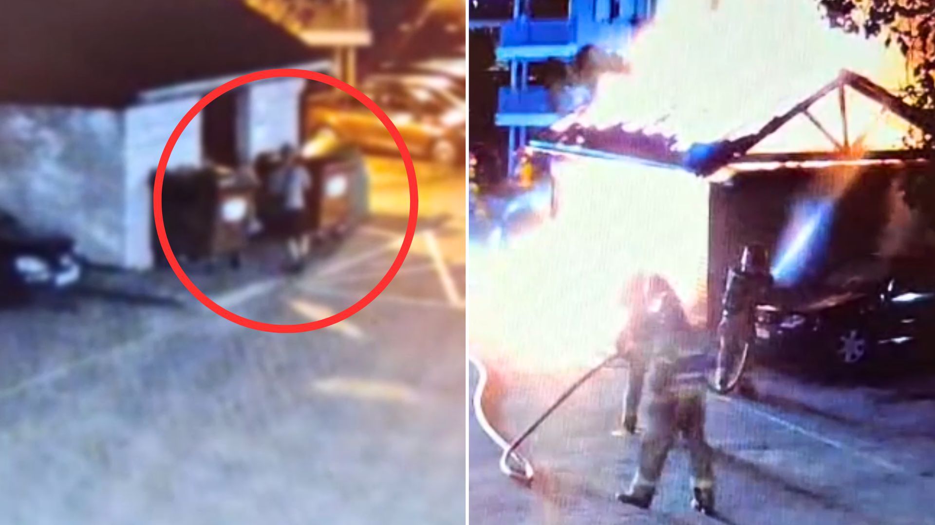 Wzniecił pożar na osiedlu. Nie wiedział, iż wszystko się nagrywa