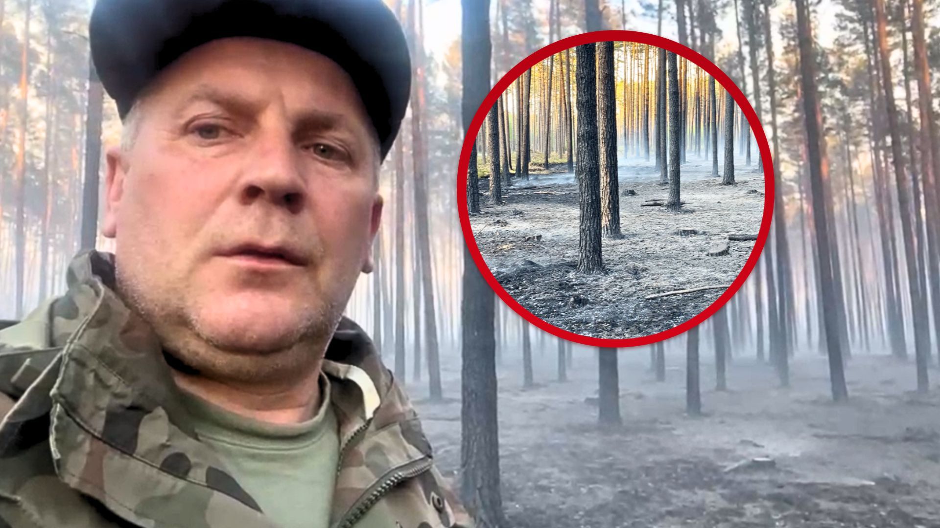 Wielka siła żywiołu. Wójt nagrał, co stało się z lasem po pożarze
