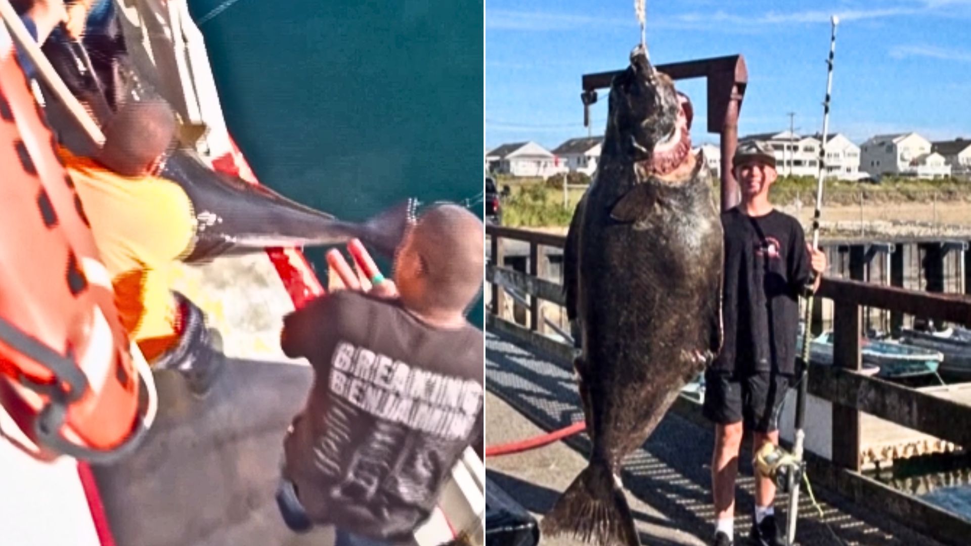 Złowił większą rybę od siebie. Nagranie z USA. "O mój Boże, co to jest?"