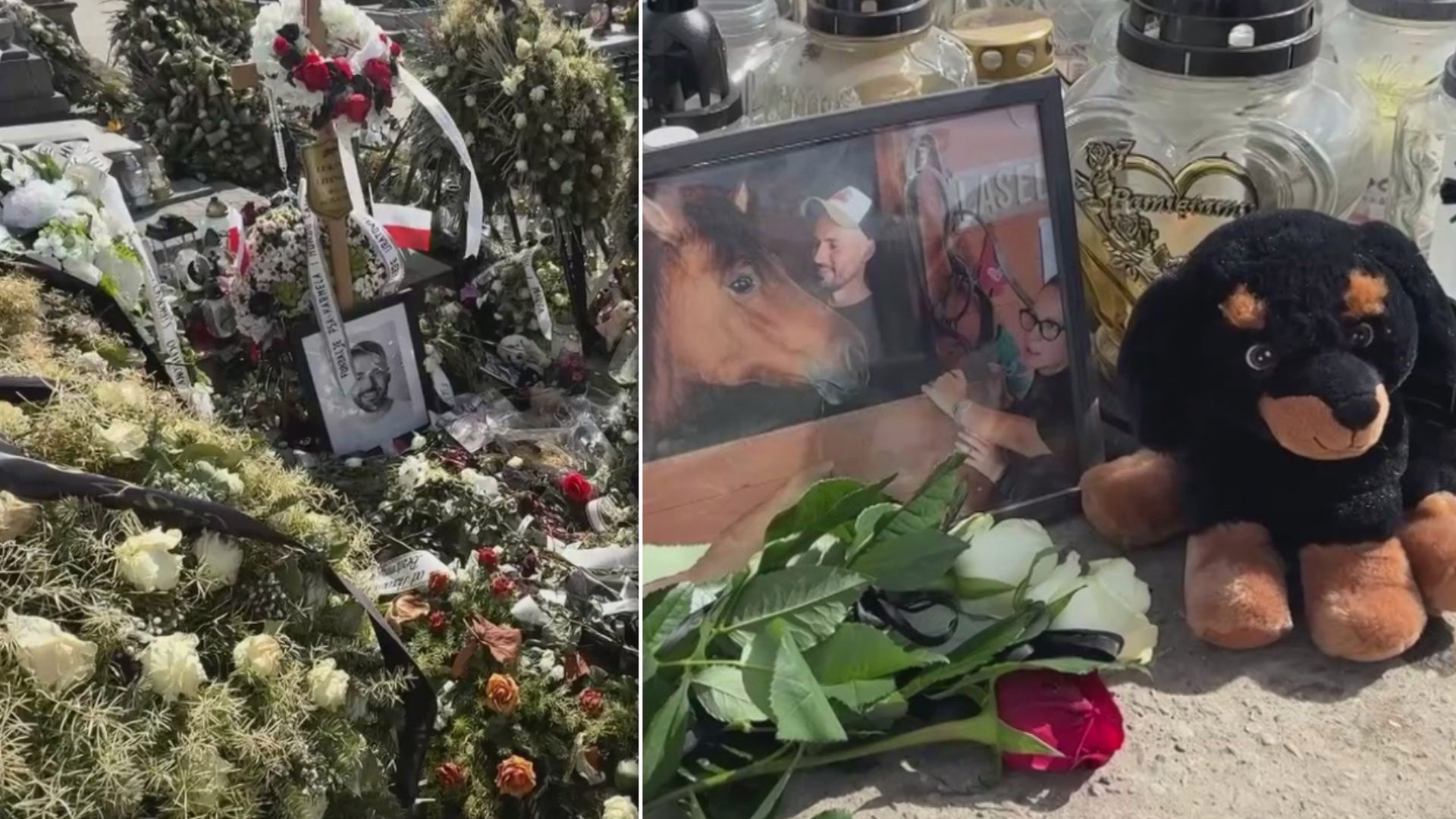 Tonie w wieńcach i zniczach. Tak wygląda grób posła Litewki