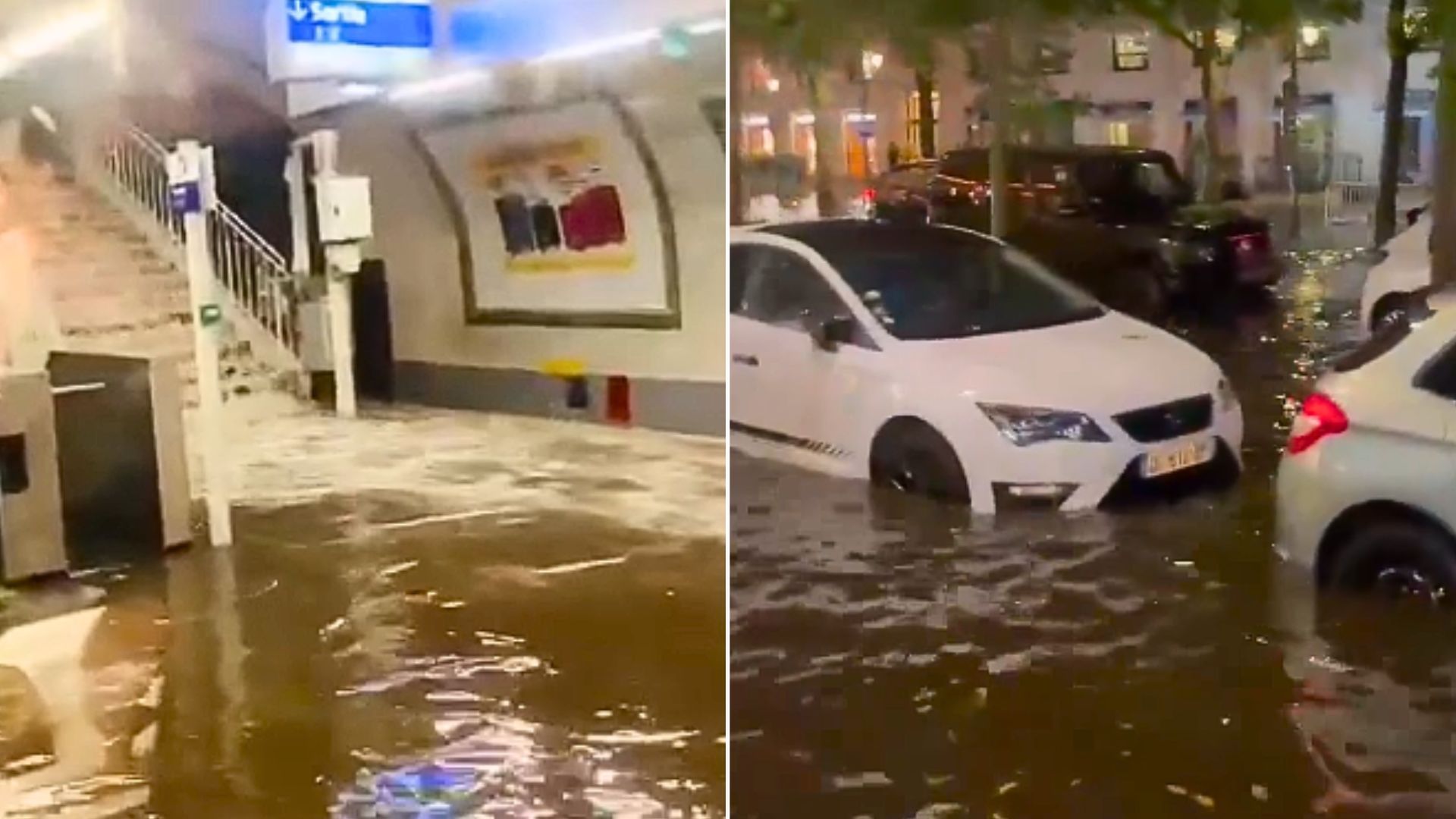 Potężna ulewa w Paryżu. Ulice zamieniły się w rwące potoki
