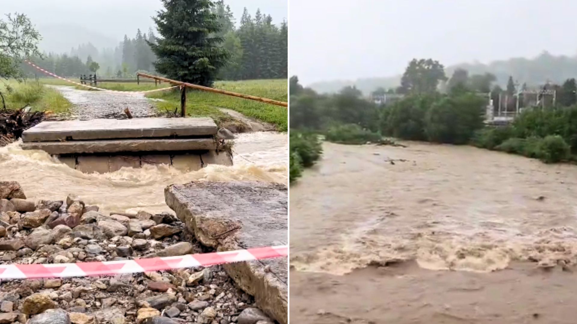 Fatalna pogoda w Tatrach. Nagrania z Zakopanego i Poronina