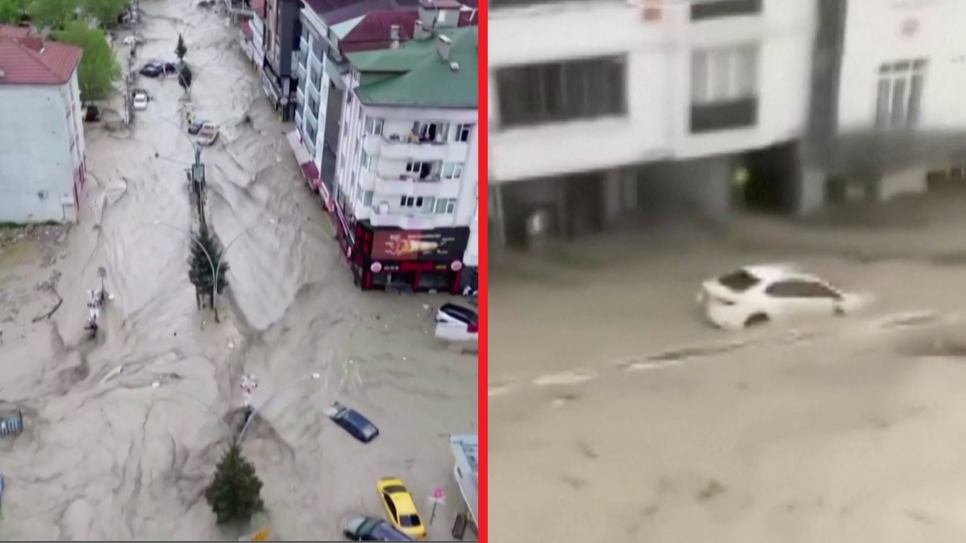 Turcja tonie. Woda niesie ze sobą samochody. Szokujące nagranie z powodzi