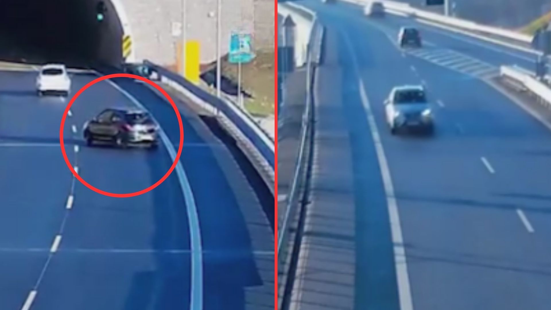 Kierowca chyba stracił głowę. Cała Polska zobaczy co zrobił przed tunelem na S1