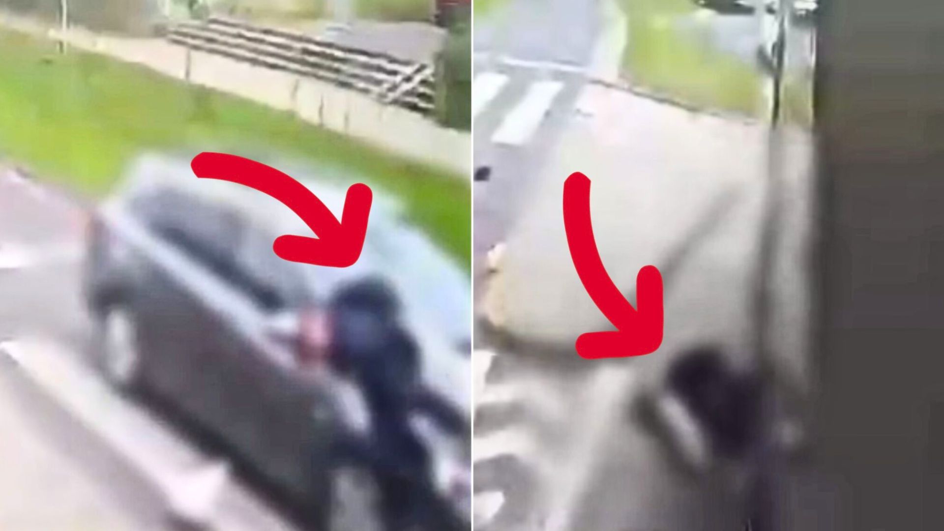 Przeleciał przez maskę i wpadł pod autobus. Koszmarne nagranie z Zielonej Góry