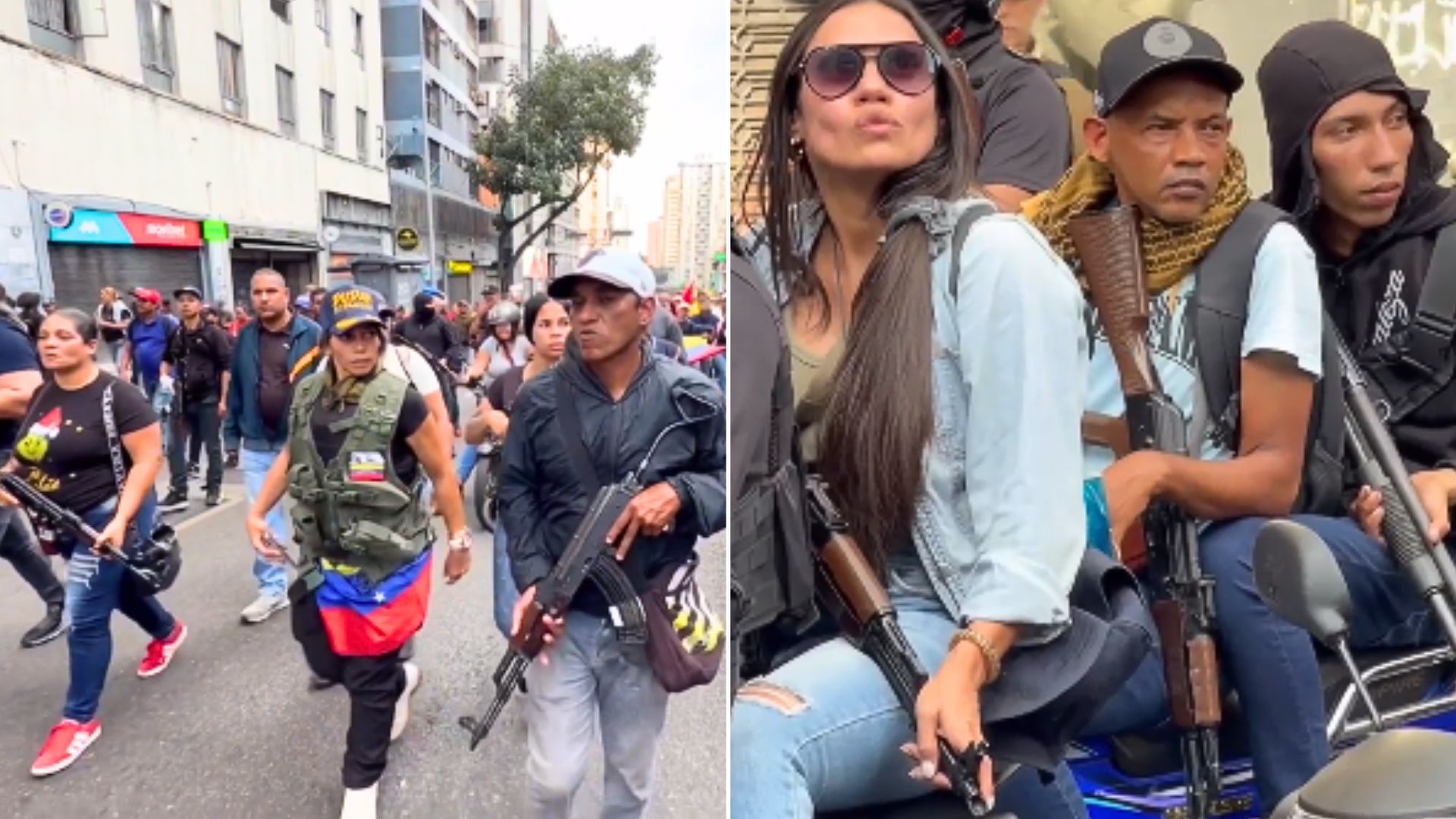 Nagrania z Caracas. Uzbrojeni zwolennicy Maduro wyszli na ulice