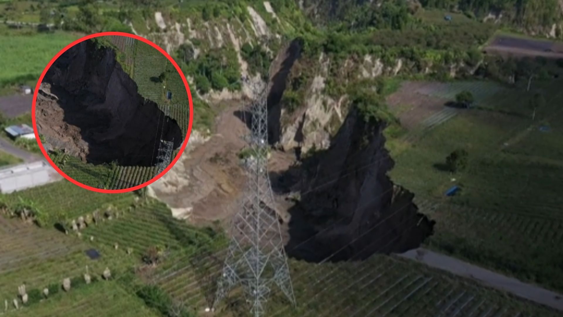 Gigantyczne zapadlisko. Paraliż w Indonezji po ulewie