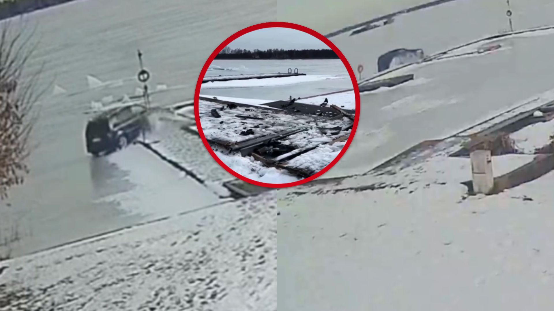 Autem po zamarzniętym zalewie. Cała Polska zobaczy, co zrobił