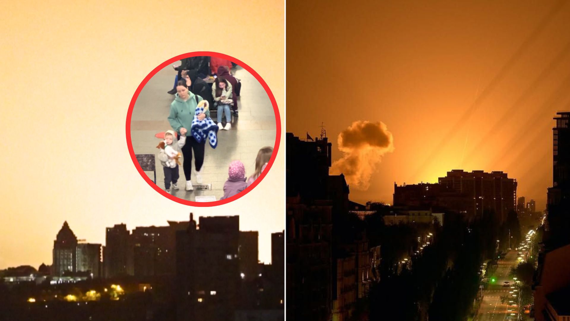 Potężny atak Rosji. Nagrania z Kijowa