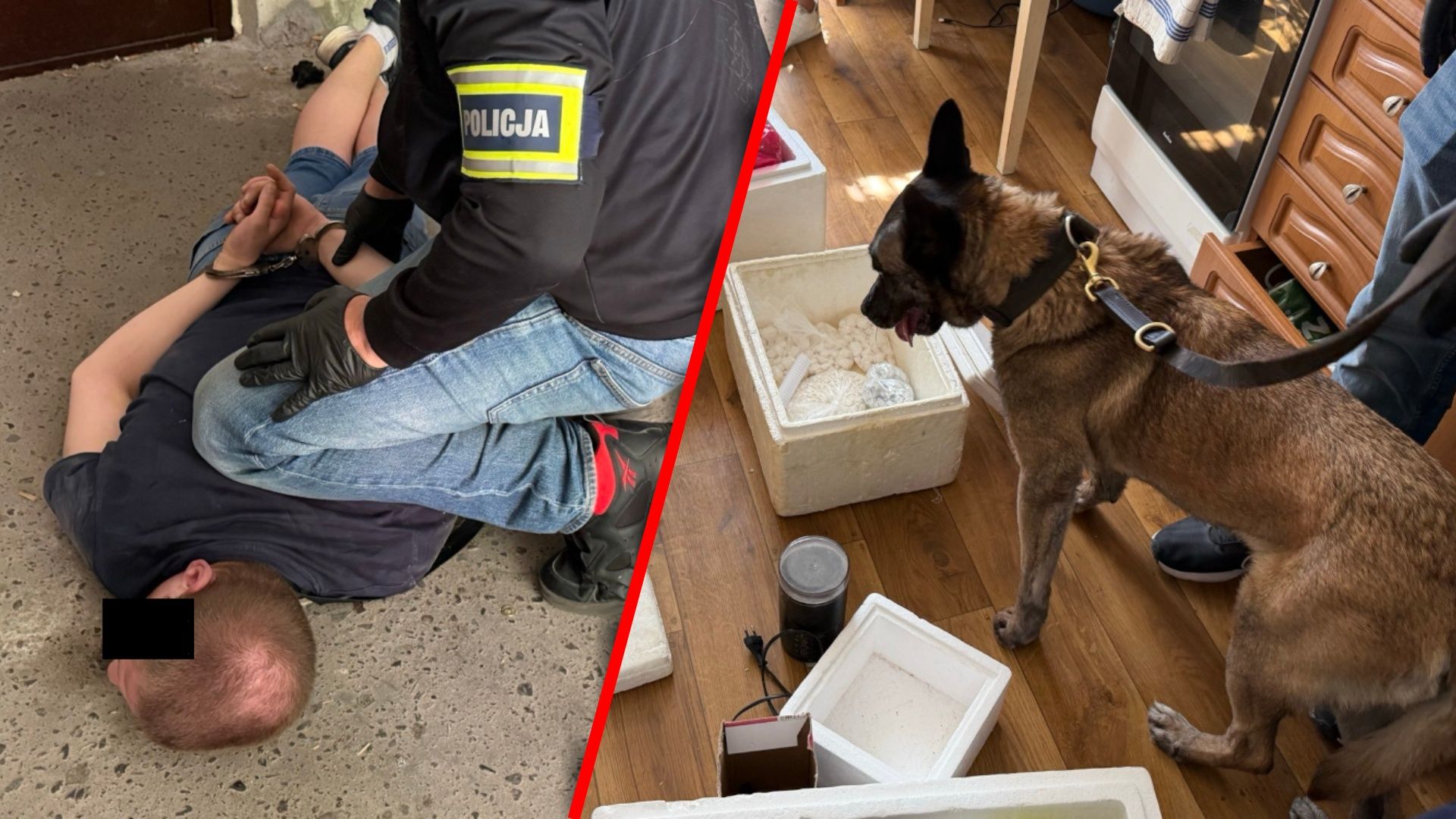 Szedł tak przez Warszawę. Na widok policjantów zaczął uciekać