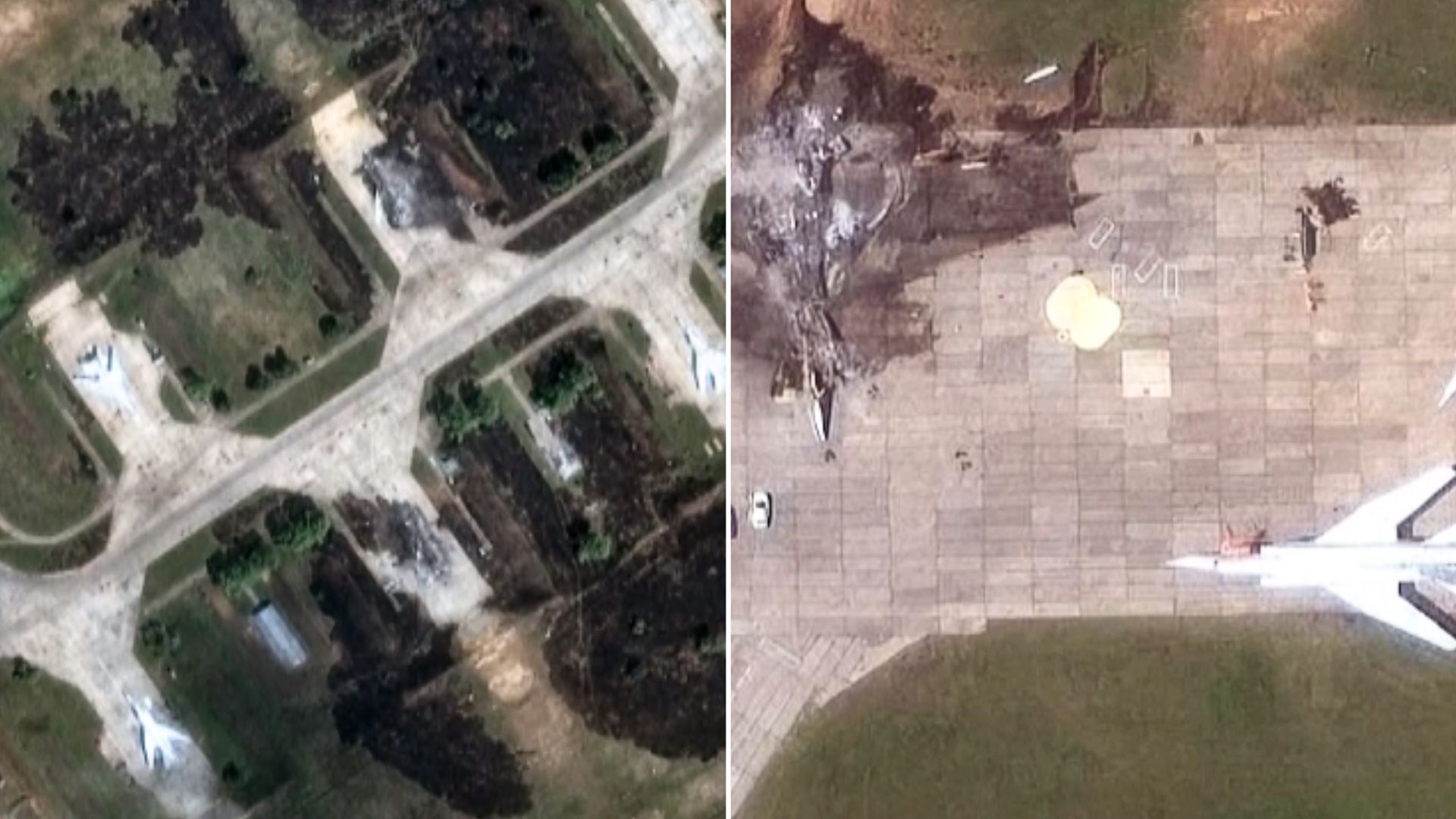 Rosyjskie bazy przed i po ataku Ukrainy. Pokazano zdjęcia satelitarne