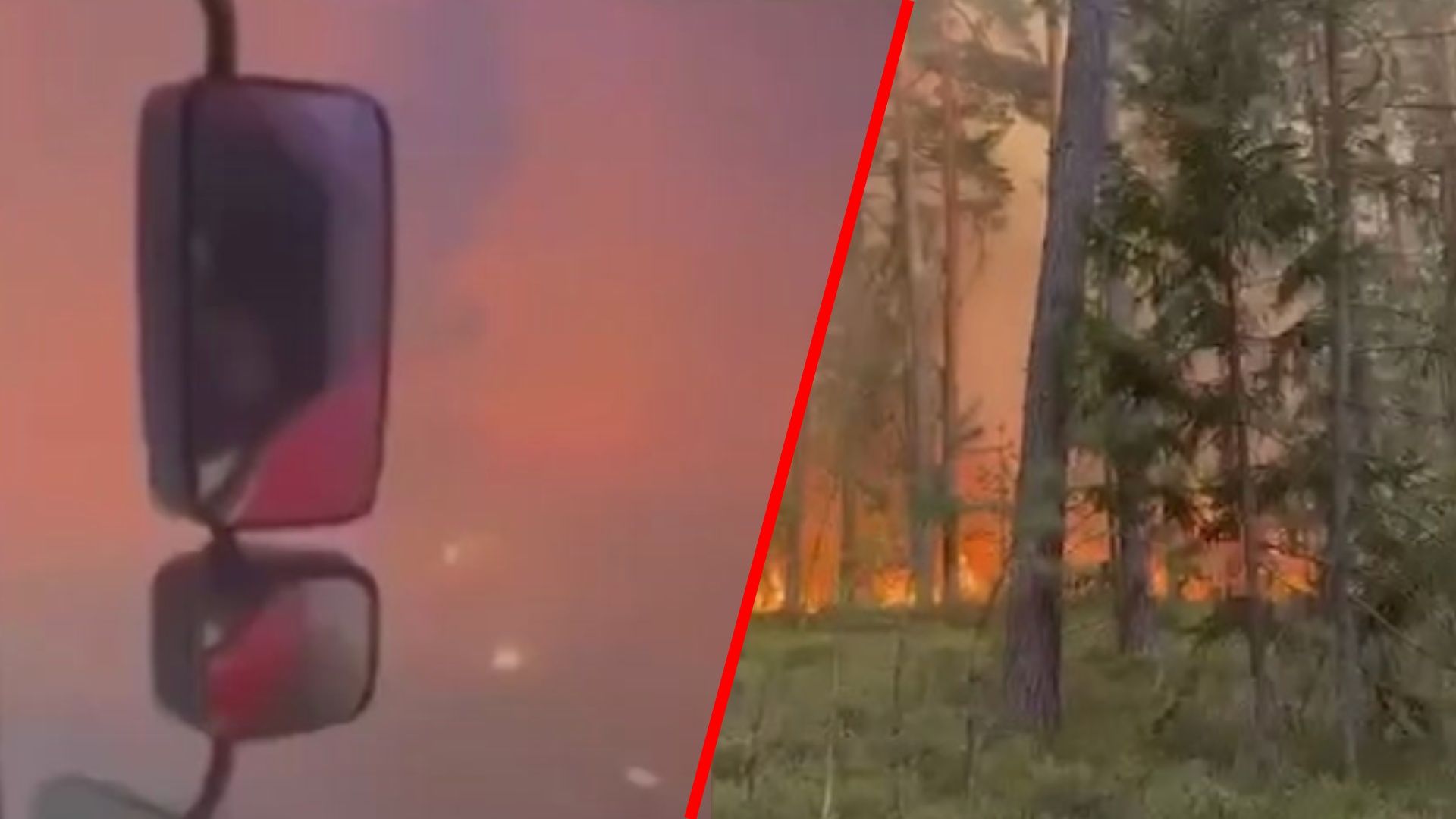 Sceny jak z apokalipsy. Nagrania z pożaru na Roztoczu