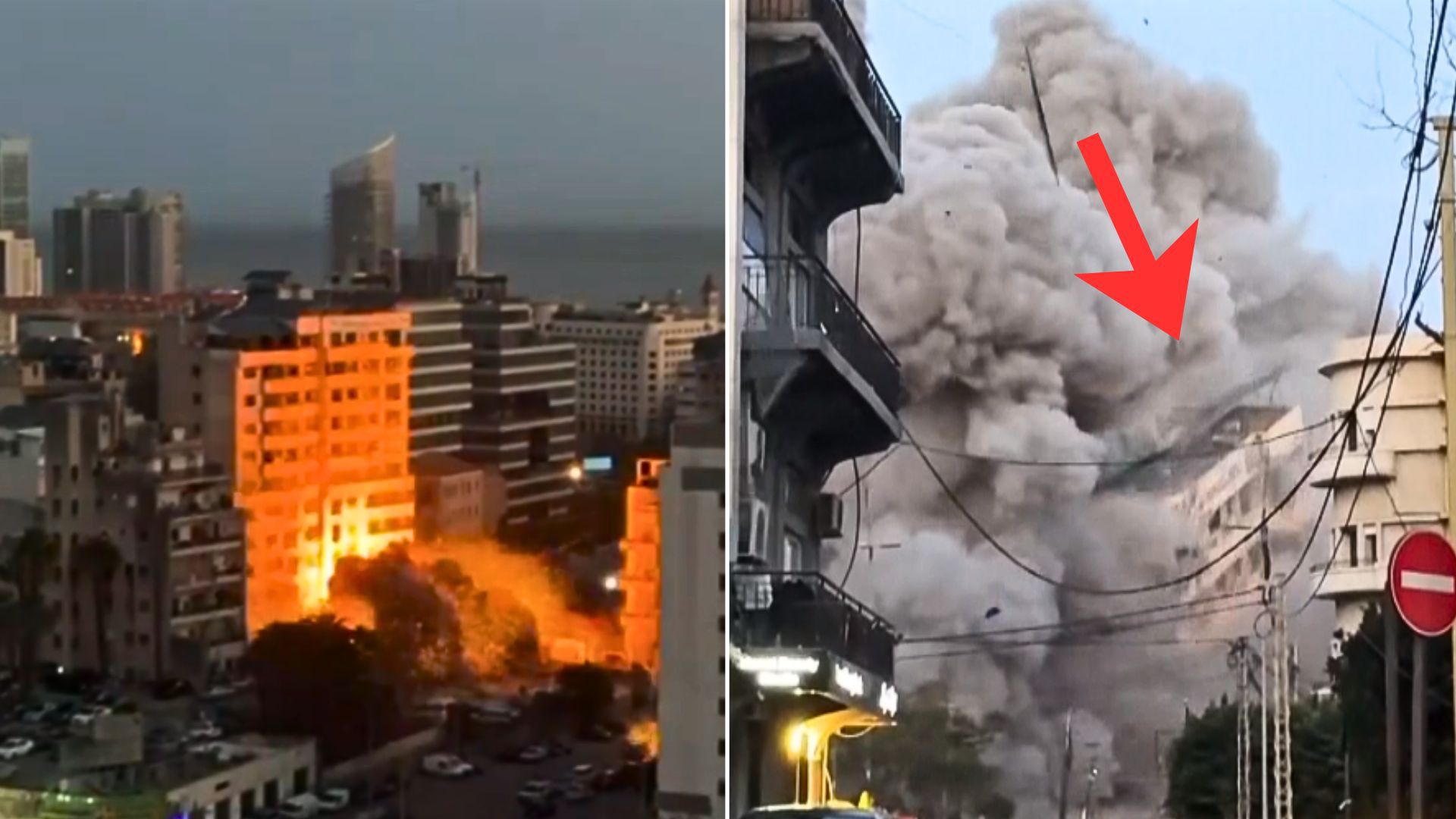 Bestialski atak na Bejrut. Budynek mieszkalny zrównany z ziemią